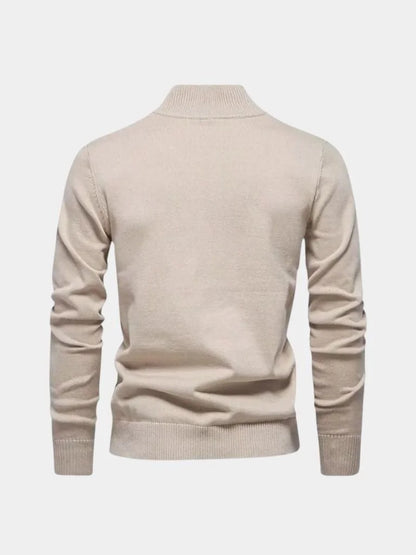 Half Zip Knitwear Solid Color Cardigan Sweater