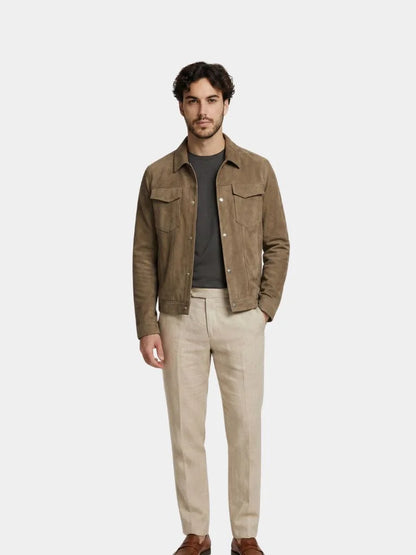 Laurent Leather Aviator Jacket