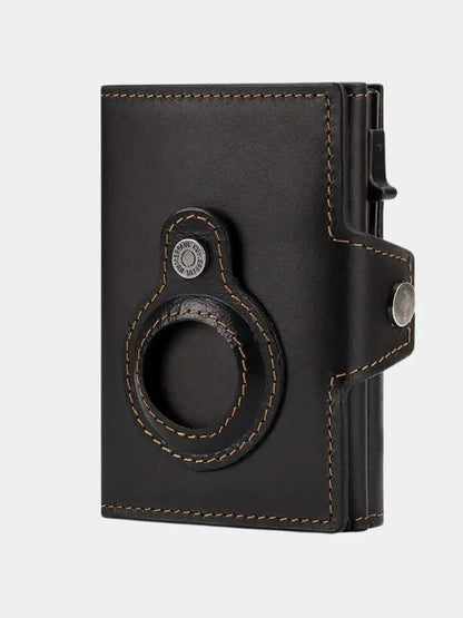 Leather Magnet Wallet Anti-Scam