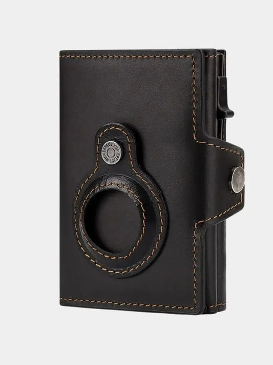 Leather Magnet Wallet Anti-Scam
