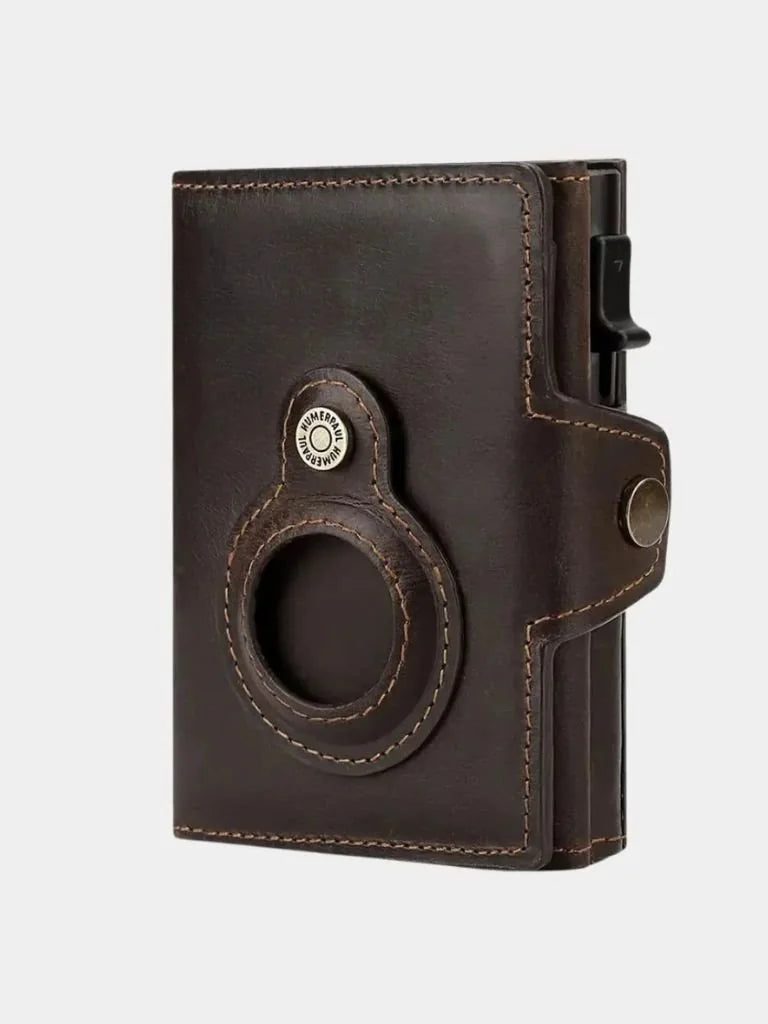 Leather Magnet Wallet Anti-Scam