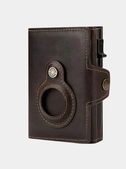 Leather Magnet Wallet Anti-Scam