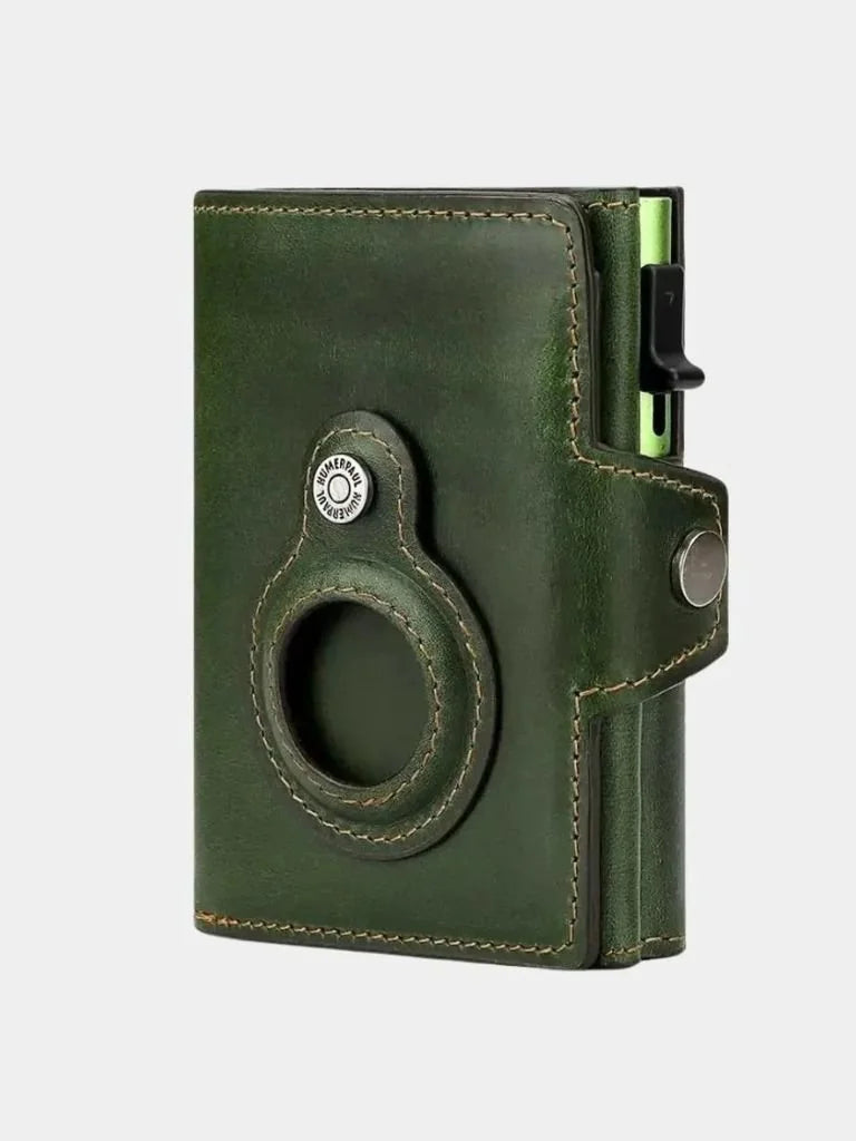 Leather Magnet Wallet Anti-Scam
