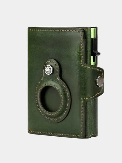 Leather Magnet Wallet Anti-Scam