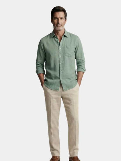 Long Sleeve Essential Linen Shirt