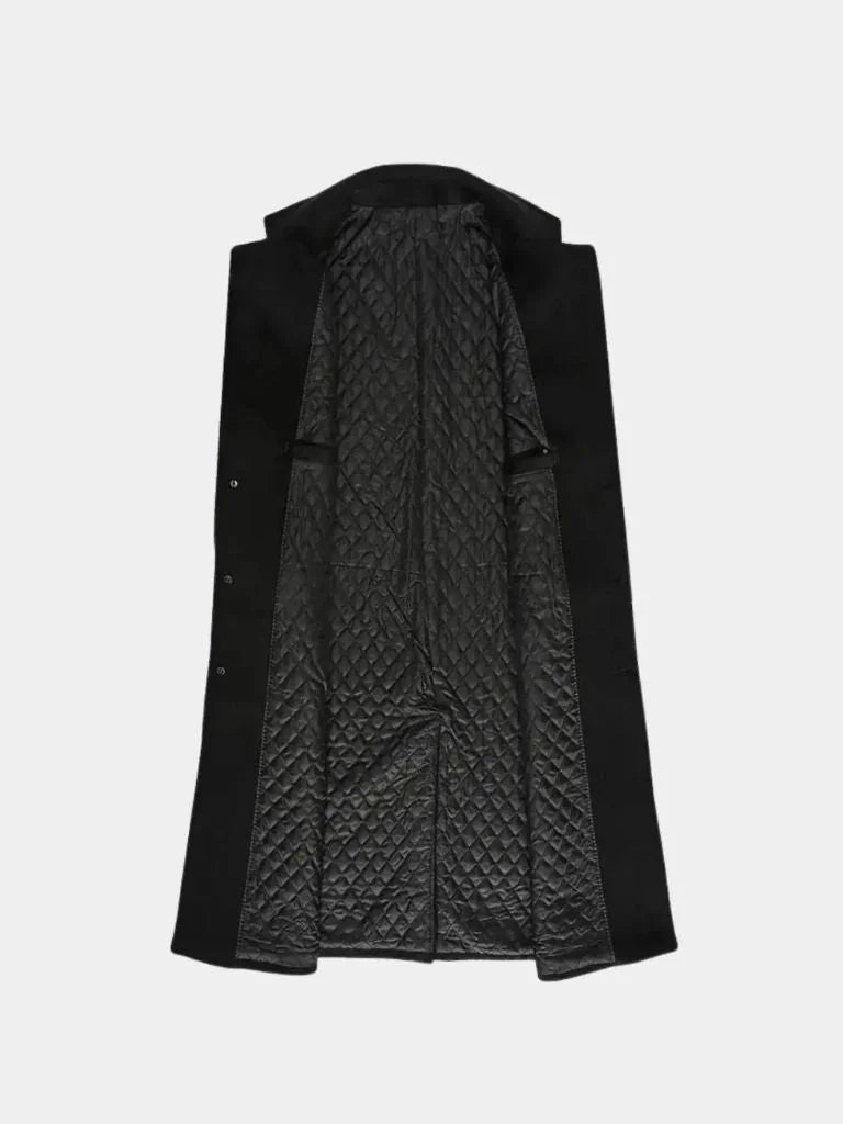 Mens Wool Blend Trench Coat
