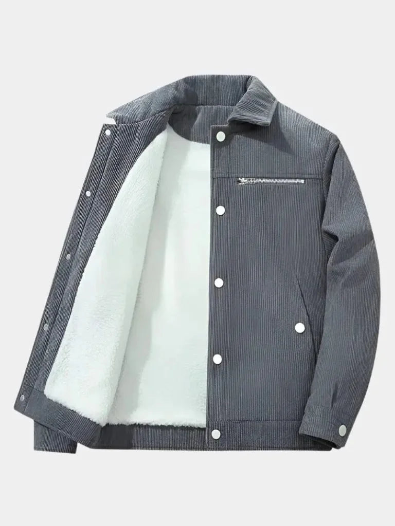 Minimalist Corduroy Sherpa Jacket