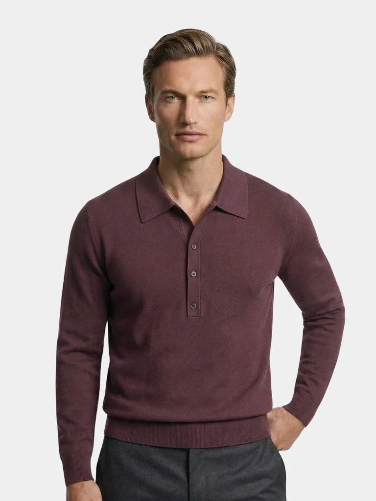Old Money Knit Polo Pullover