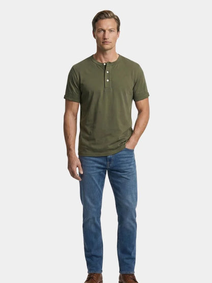 Pure Cotton Henley T-Shirt