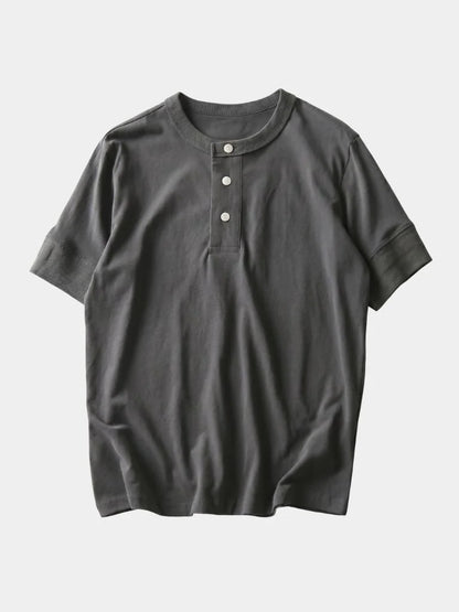 Pure Cotton Henley T-Shirt