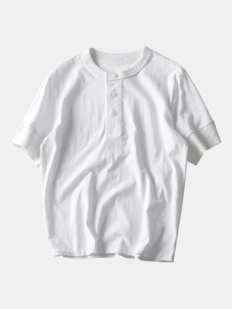 Pure Cotton Henley T-Shirt