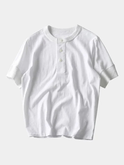 Pure Cotton Henley T-Shirt