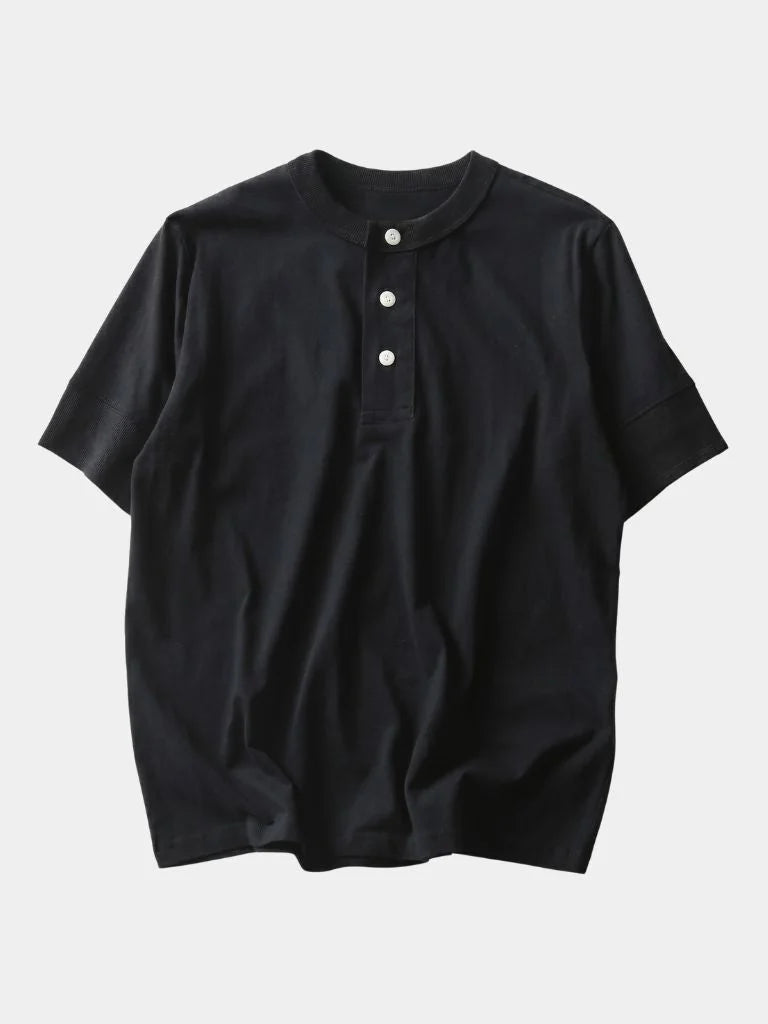 Pure Cotton Henley T-Shirt