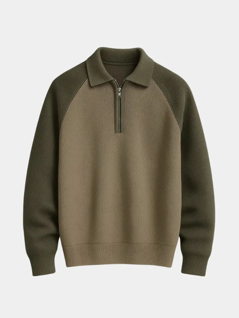 Raglan Quarter Zip Sweater