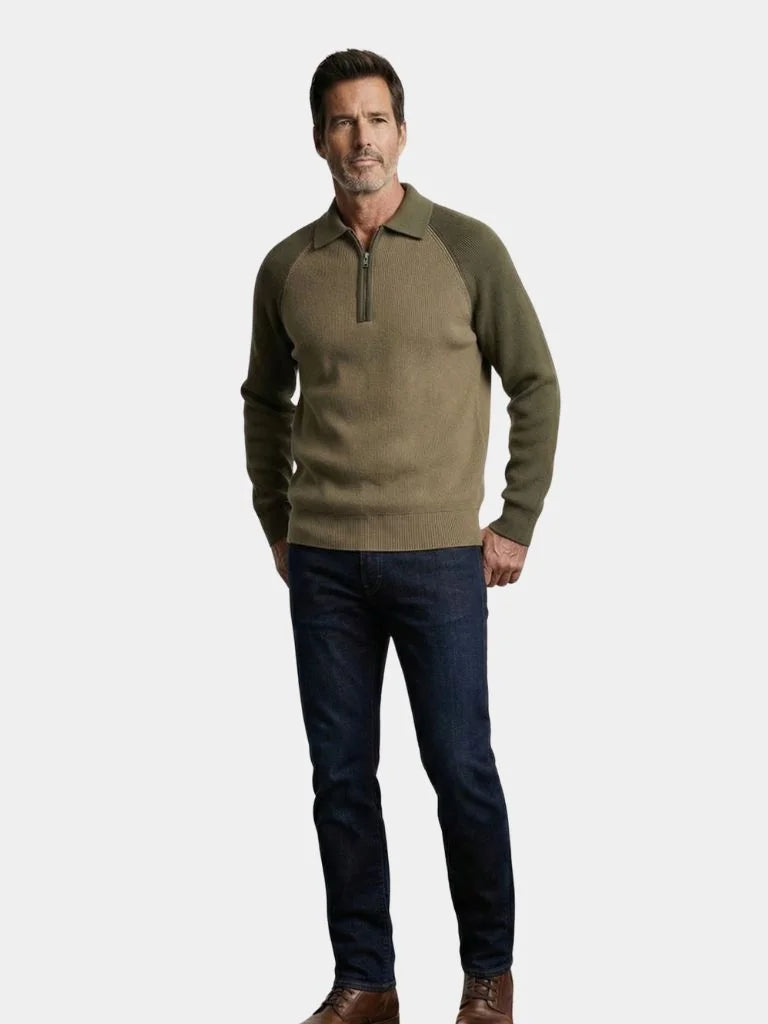 Raglan Quarter Zip Sweater