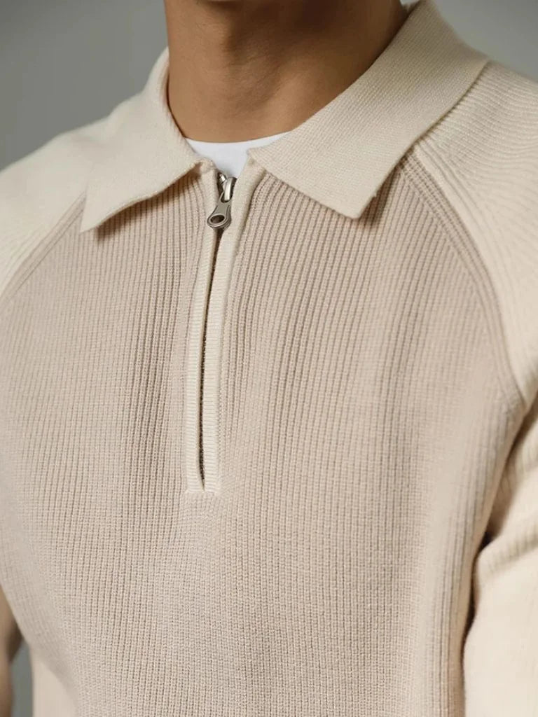 Raglan Quarter Zip Sweater