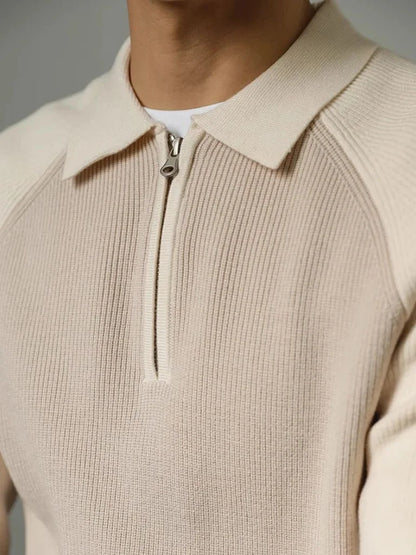 Raglan Quarter Zip Sweater