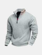 Regent Striped High Collar Pullover