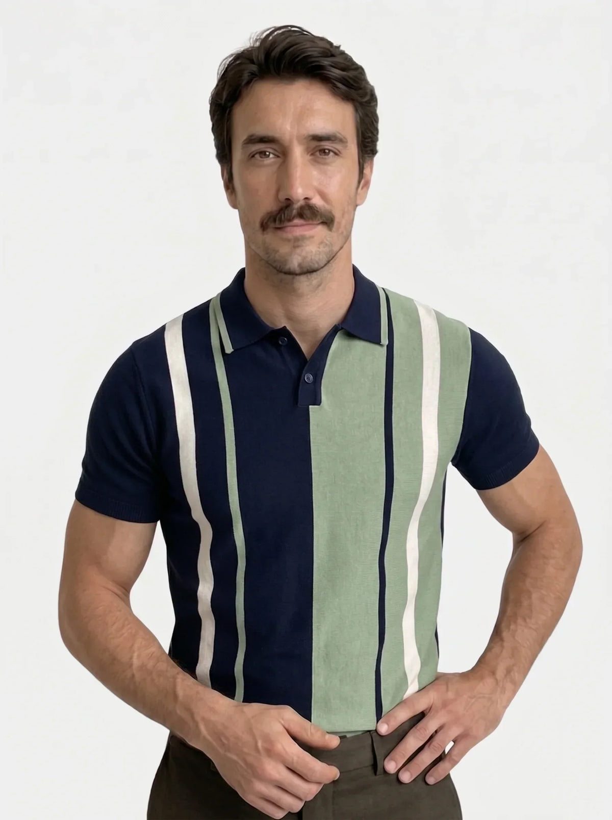 Retro Stripe Polo