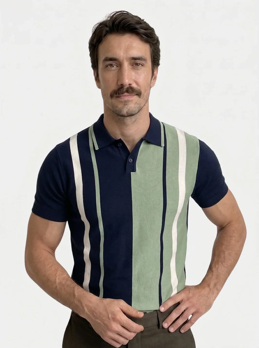 Retro Stripe Polo