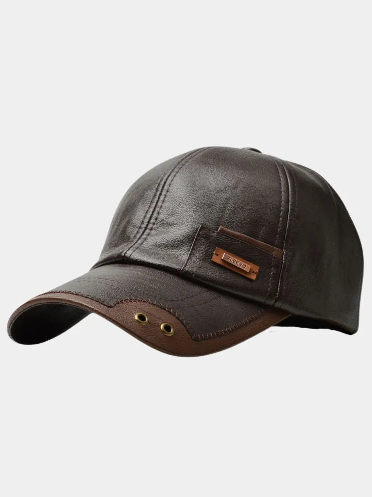 Rustic Crown Leather Cap