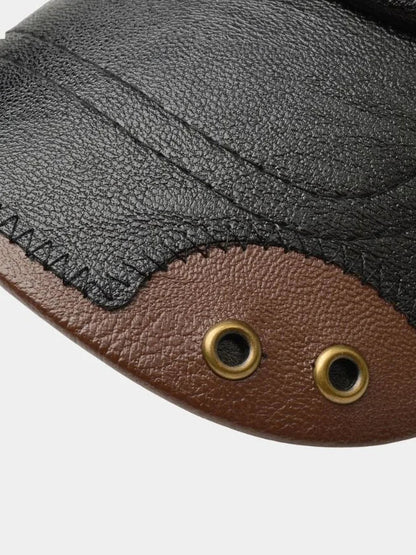 Rustic Crown Leather Cap