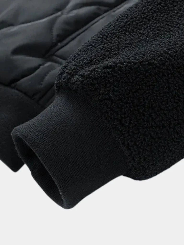 Sherpa Sleeves Padded Bomber Jacket