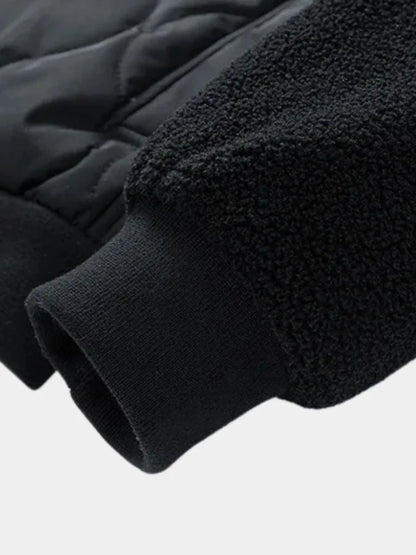 Sherpa Sleeves Padded Bomber Jacket