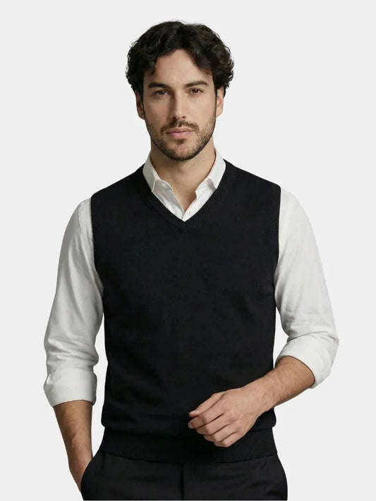 100% Cashmere V Neck Knit Vest