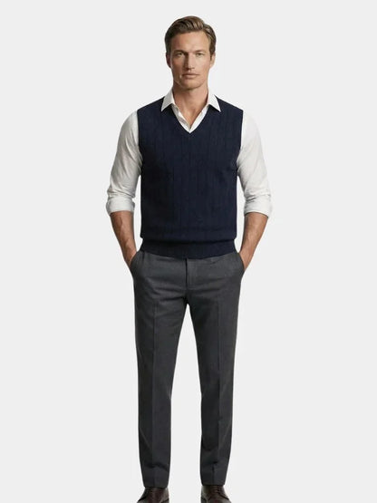100% Merino Wool Pullover Sweater Vest