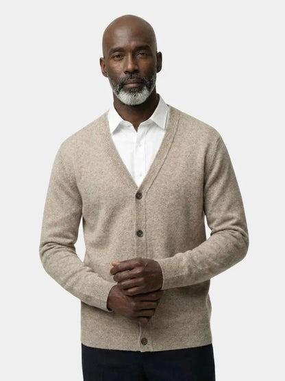 100% Merino Wool V Neck Knitwear Cardigan Sweater