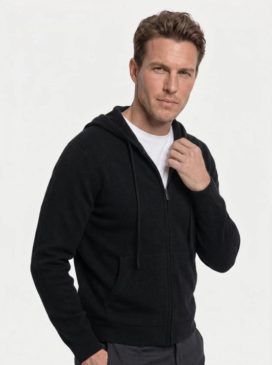 100% Merino Wool Zip Solid Color Sweater