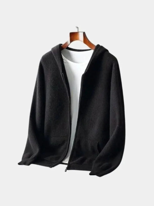 100% Merino Wool Zip Solid Color Sweater