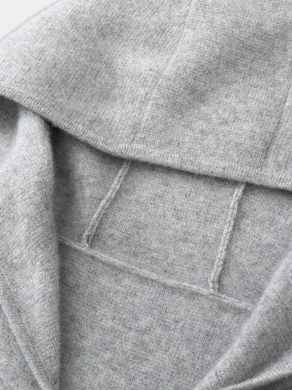 100% Merino Wool Zip Solid Color Sweater