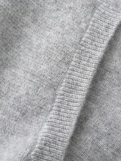 100% Merino Wool Zip Solid Color Sweater
