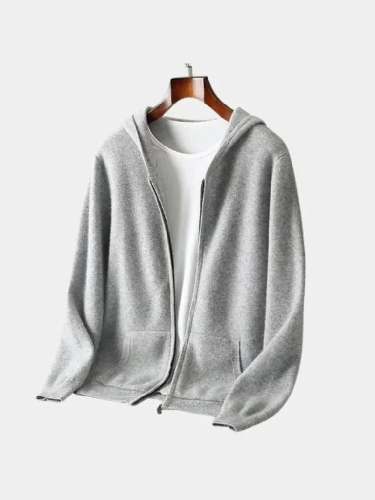 100% Merino Wool Zip Solid Color Sweater