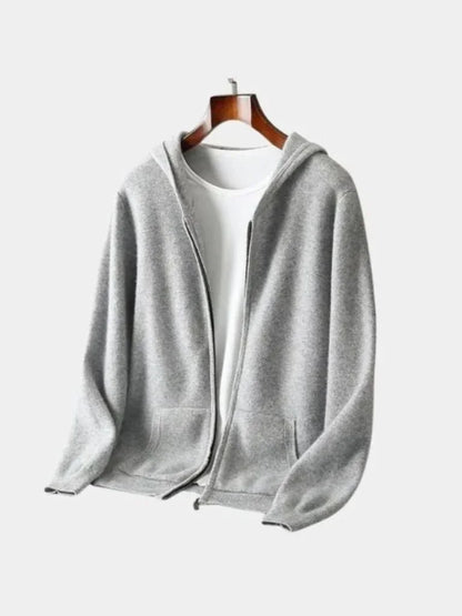 100% Merino Wool Zip Solid Color Sweater