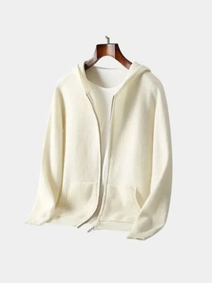 100% Merino Wool Zip Solid Color Sweater