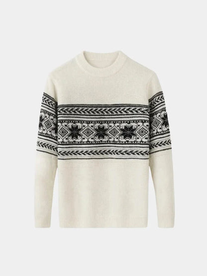 100% Wool Fair Isle Pullover Sweater Jumper