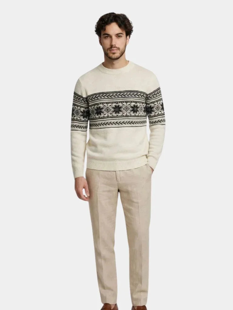 100% Wool Fair Isle Pullover Sweater Jumper