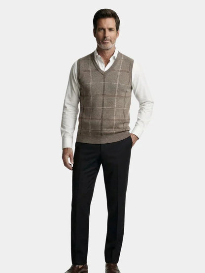 Academic Checkered Knit Vest