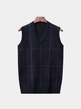 Academic Checkered Knit Vest