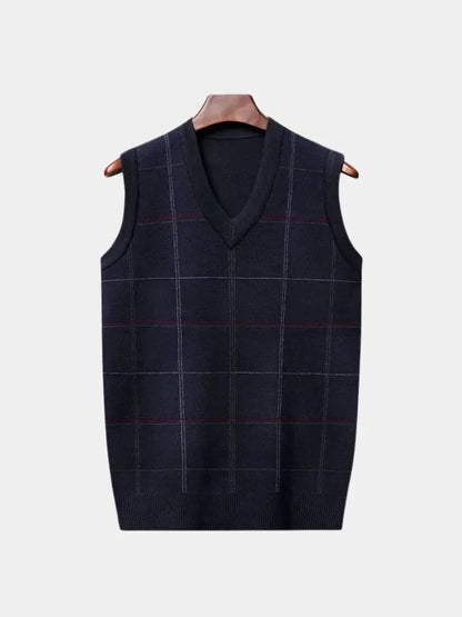 Academic Checkered Knit Vest