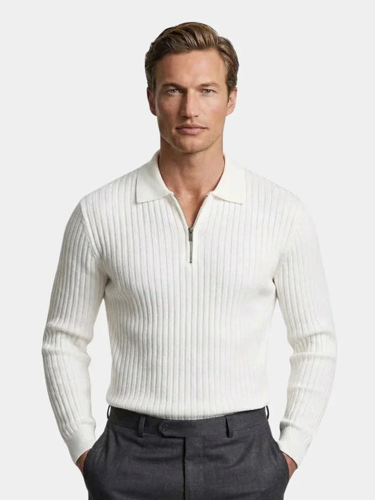 Alpine Riviera Knit Polo Pullover