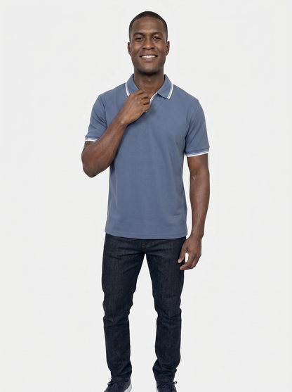 Timeless Black V-Neck Polo